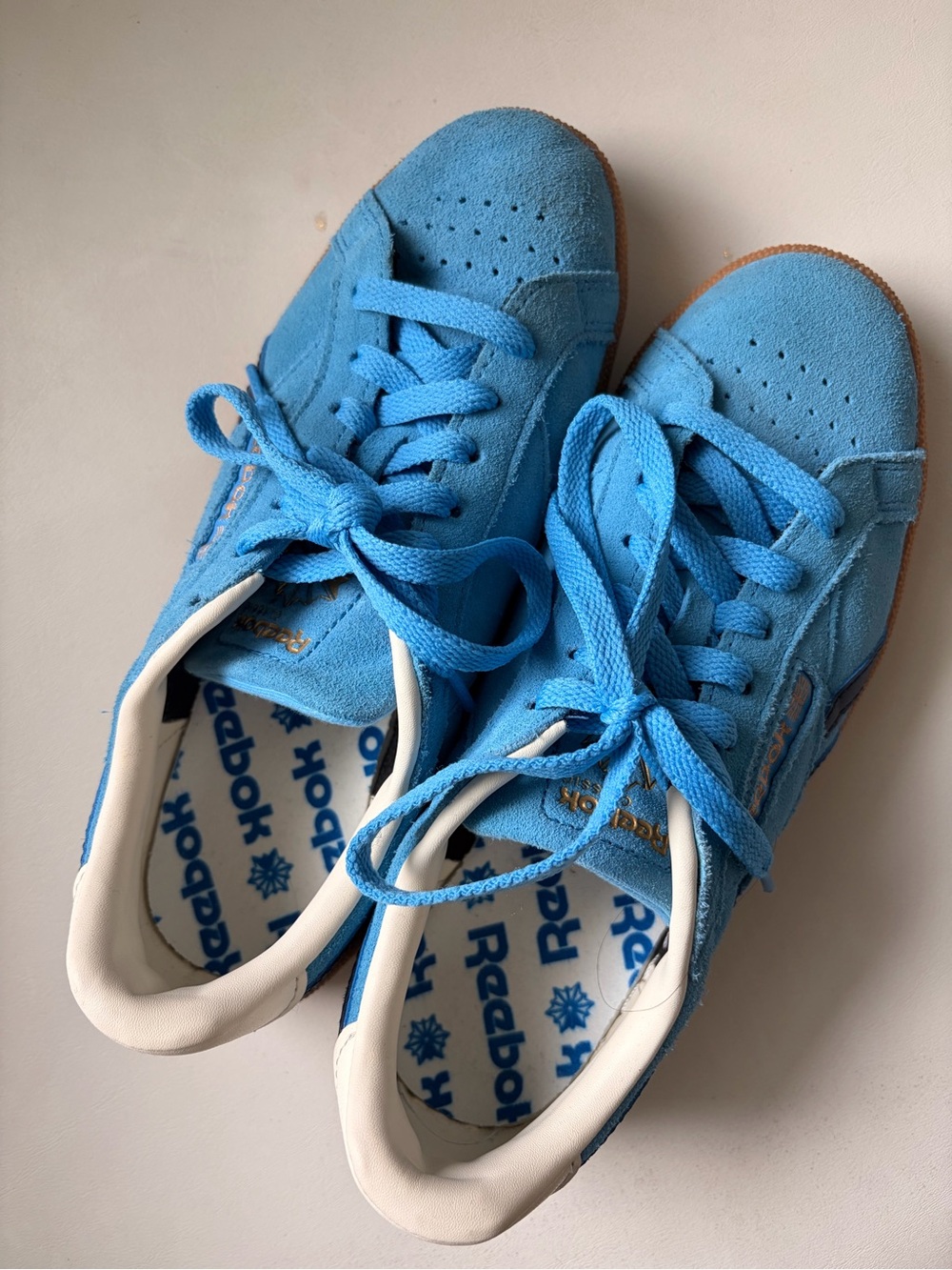 Reebok Sky Blue Suede Sneakers | Women’s